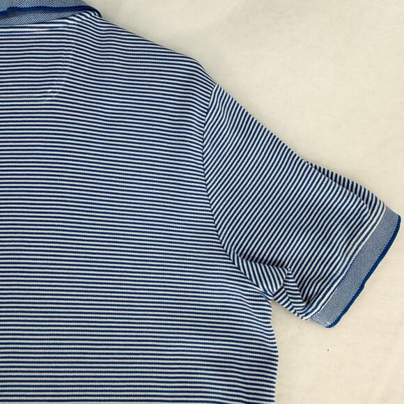 Tommy Bahama Men's Striped Polo Shirt, Blue/White, Size M - Marlin Logo - Picture 12 of 14